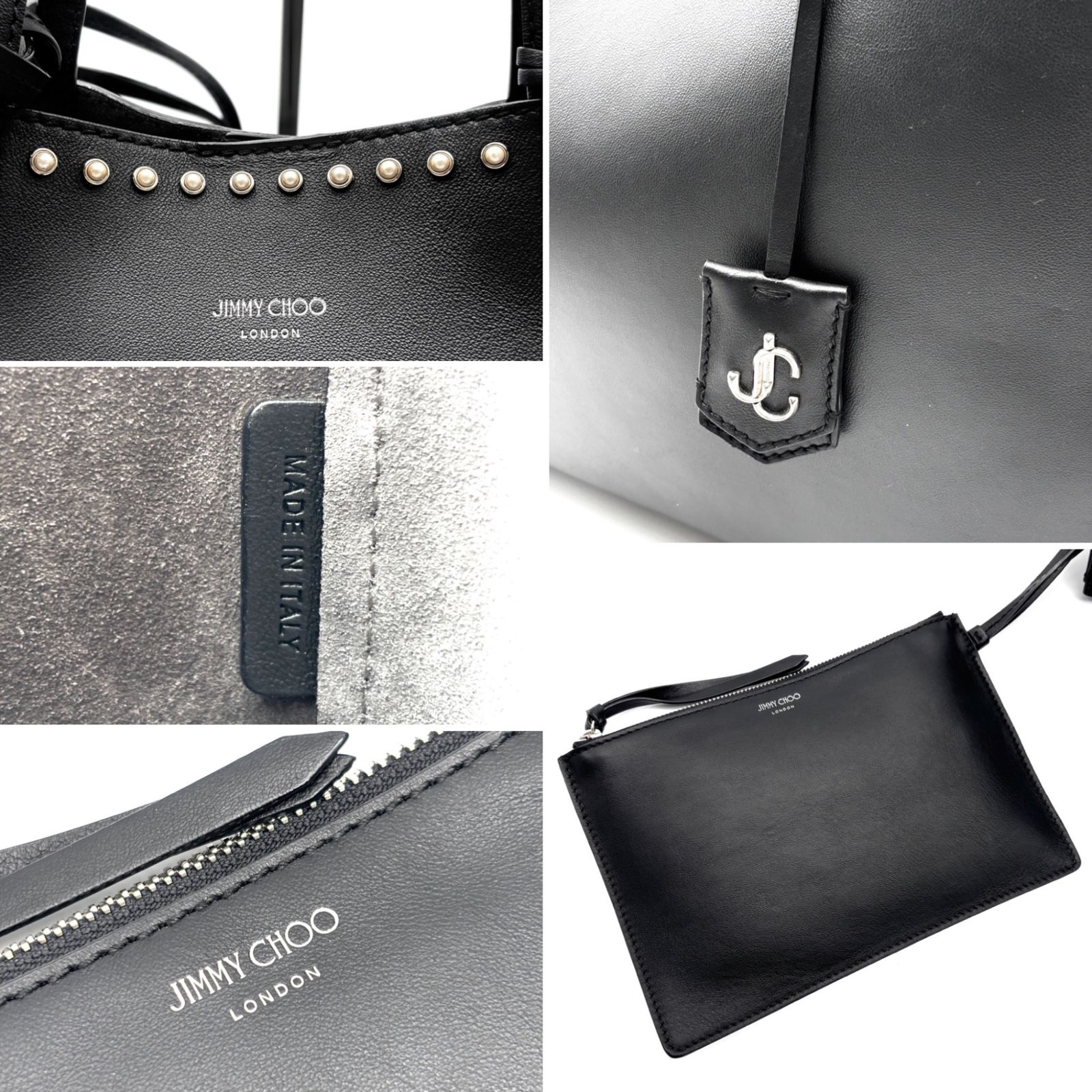 美品　JIMMYCHOOバッグ 美品 JIMMYCHOO ジミーチュウ トートバッグ ビジネスバッグ ポーチ付き