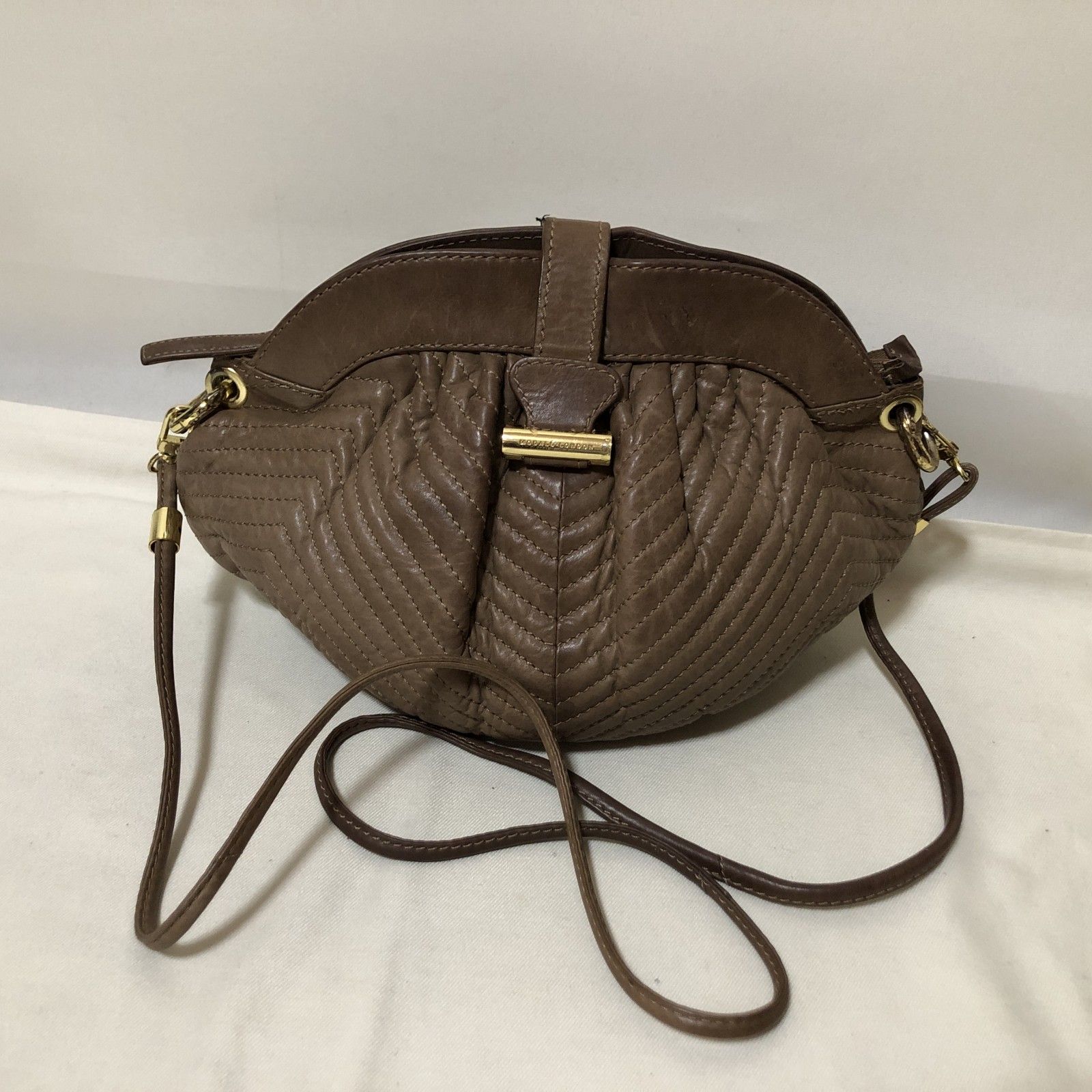 D783 MODALU LONDON モダルー ブラウン ショルダーバッグ レザー 