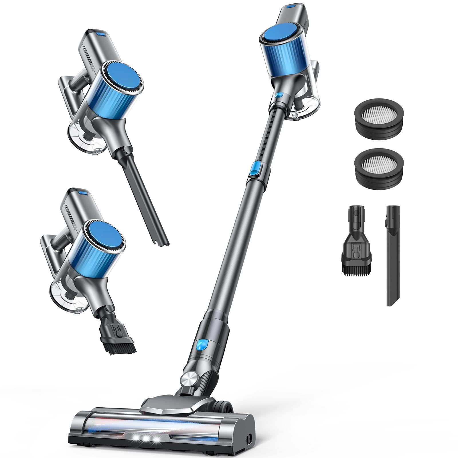 掃除機 コードレス 【50000pa超強力吸引・自立式・50分連続稼働