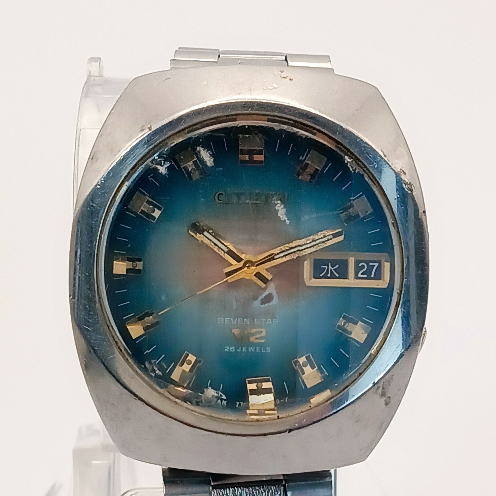 1円 CITIZEN シチズン セブンスターV2 4-771249 自動巻 動作品 カット 