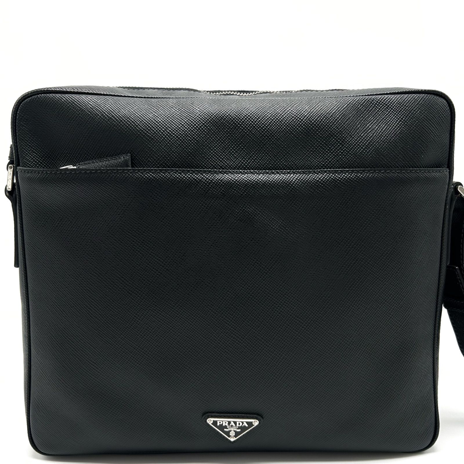 美品 PRADA プラダ ショルダーバッグ ビジネス ボディー 肩掛け 斜 