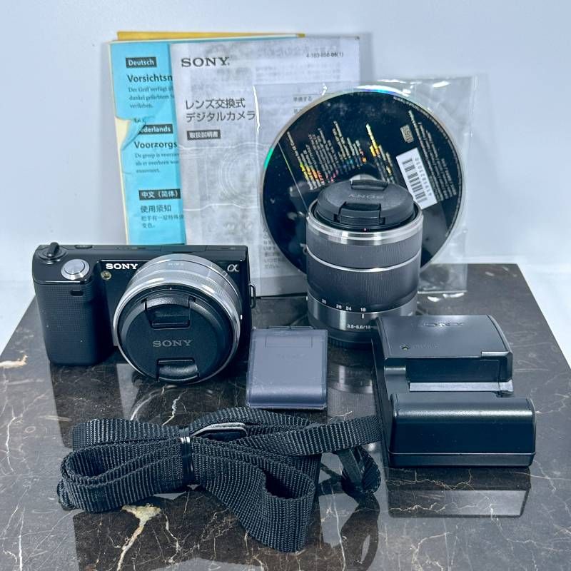 SONY NEX-5 ダブルレンズキット ブラック ミラーレス一眼 APS-C 1420万