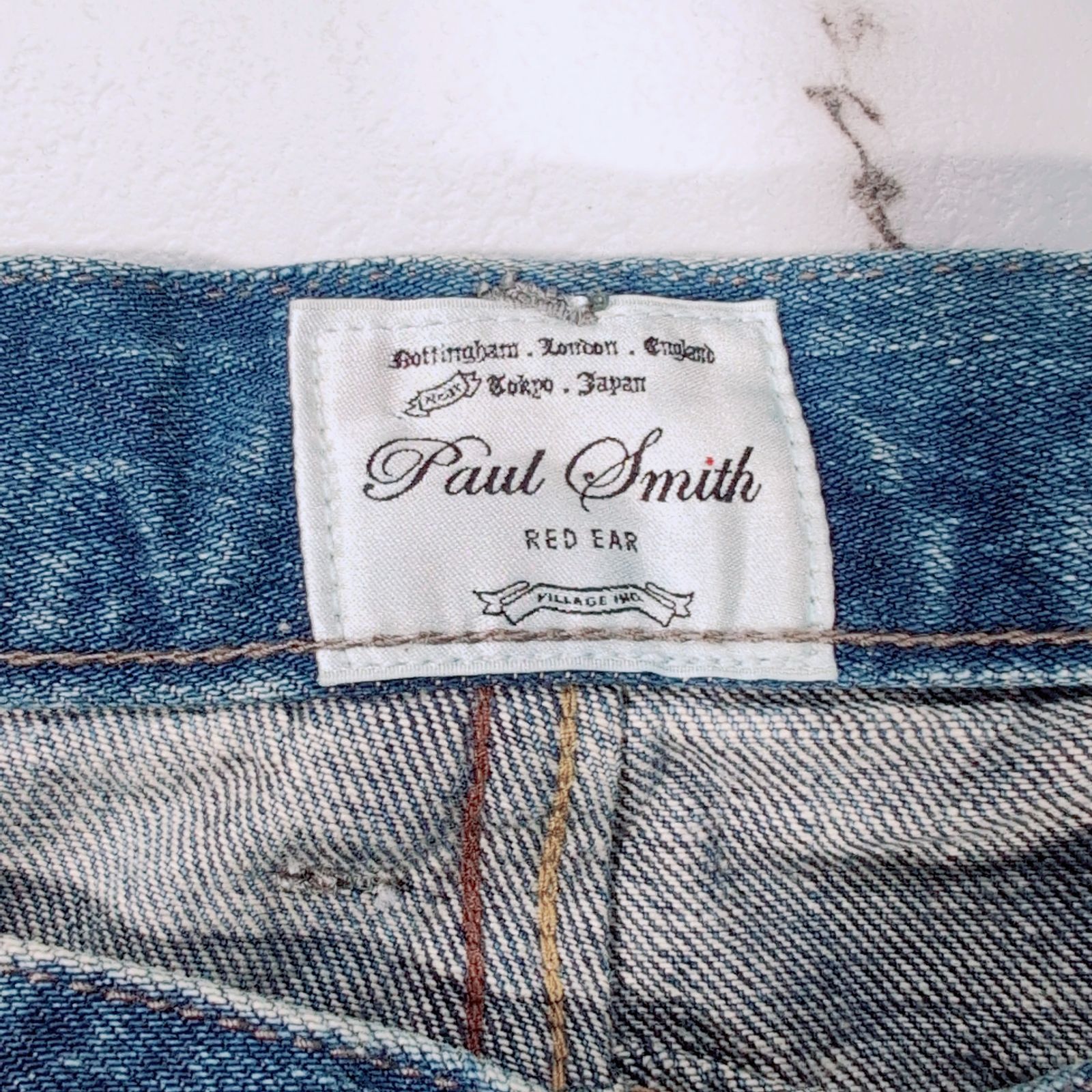 Paul Smith RED EAR ペインティングデニムパンツ ブリーチ加工
