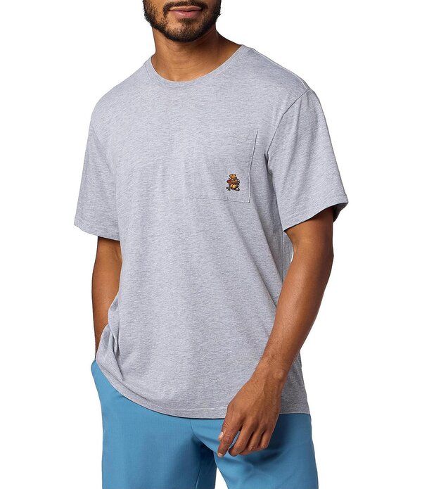 マーモット メンズ トップス シャツ クルーネック リブ グラフィック Marmot Marty Pocket Graphic Stretch Ribbed Crew Neck Short Sleeve TShirt Grey Heather グレー