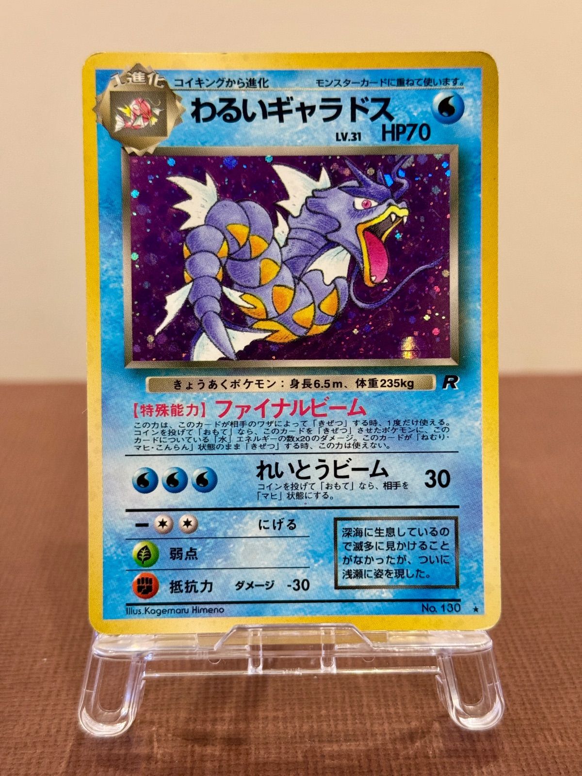 旧裏】わるいギャラドス LV.31 ☆ No.130 ロケット団 ポケモンカード