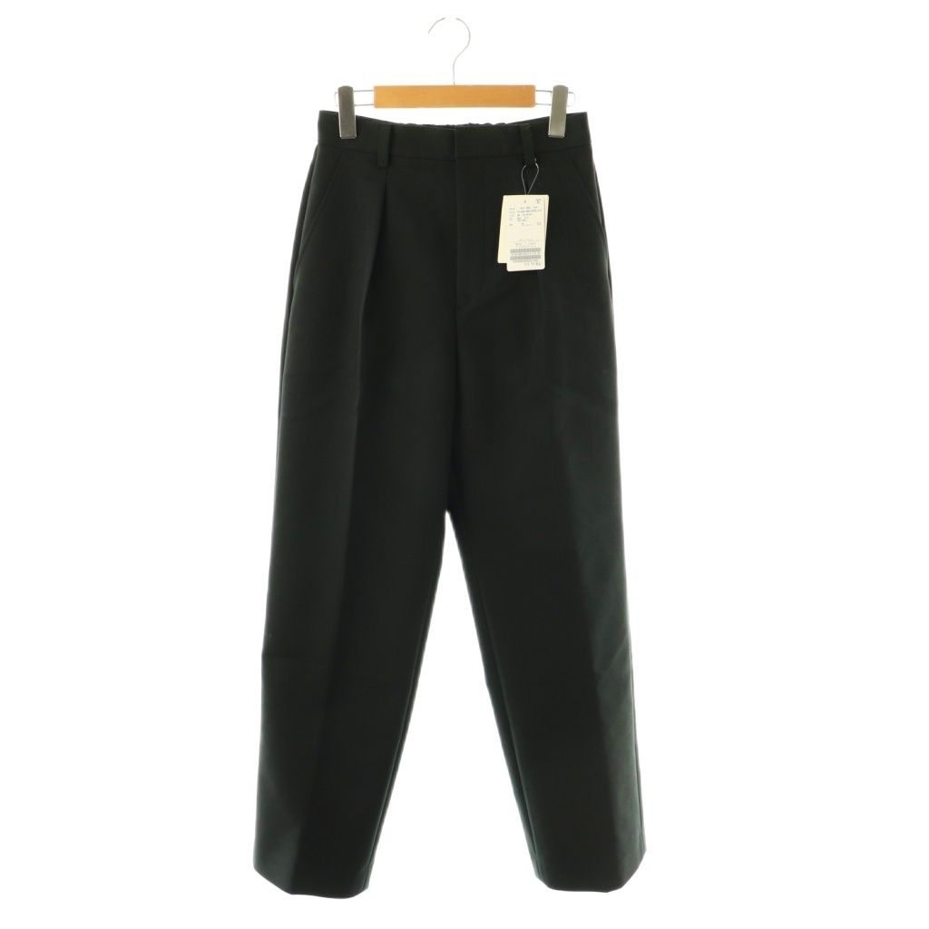 イエナ IENA 25AW ソフトダブルクロスタックパンツ 38 ブラック /DO