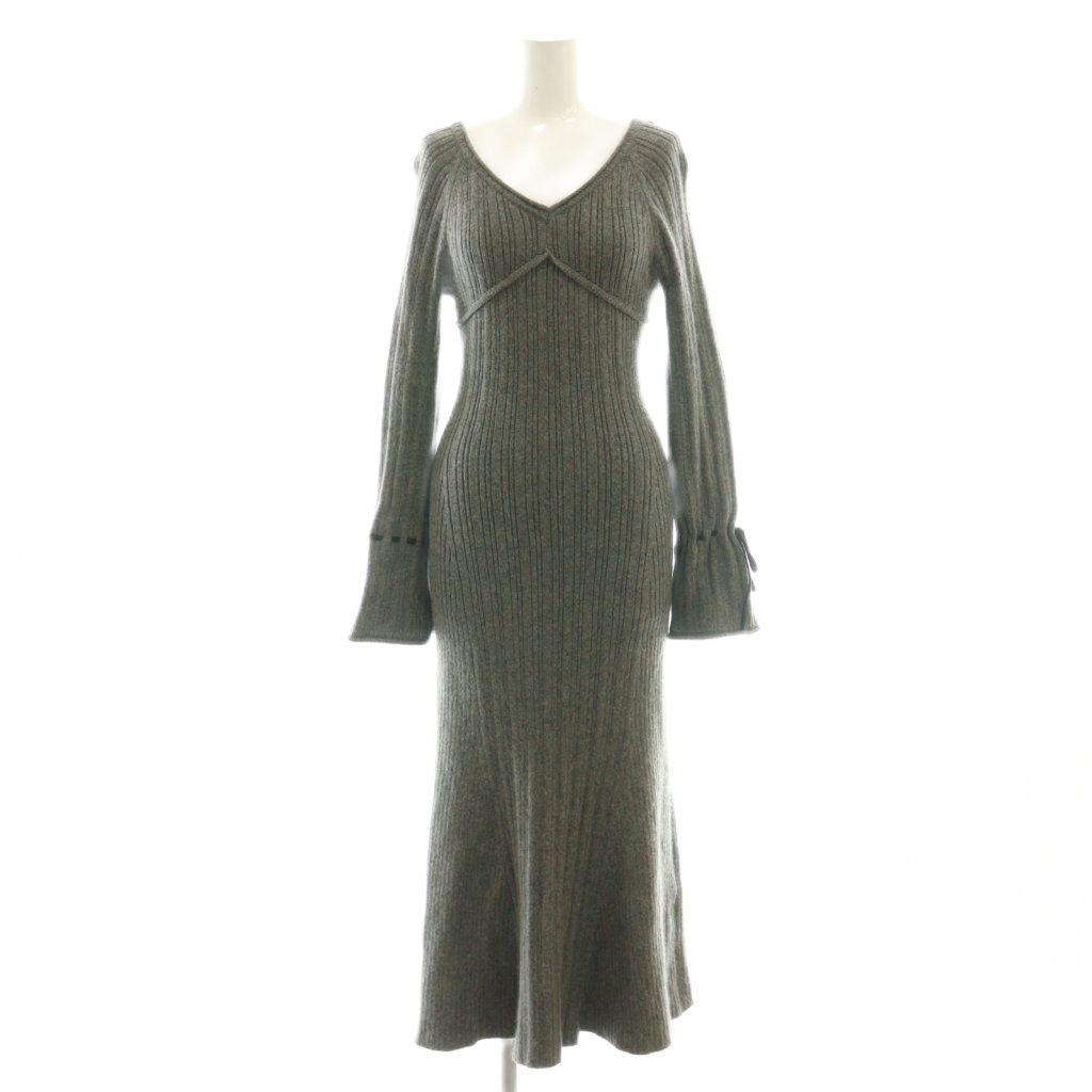 ハーリップトゥ Herlipto 24AW Back Lace-Up Knit Dress ワンピース V