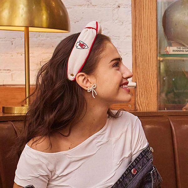 NEW Lele Sadoughi x NFL Kansas City Chiefs Knotted Headband Wholesale KANSAS CITY CHIEFS LELE SADOUGHI X NFL RED  main image 2