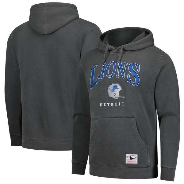 ミッチェルネス メンズ アウター パーカー・スウェット Mens Mitchell ミッチェルネス メンズ アウター パーカー・スウェット Mitchell Ness Gray Detroit Lionslot Pullover Hoodie Gray グレー