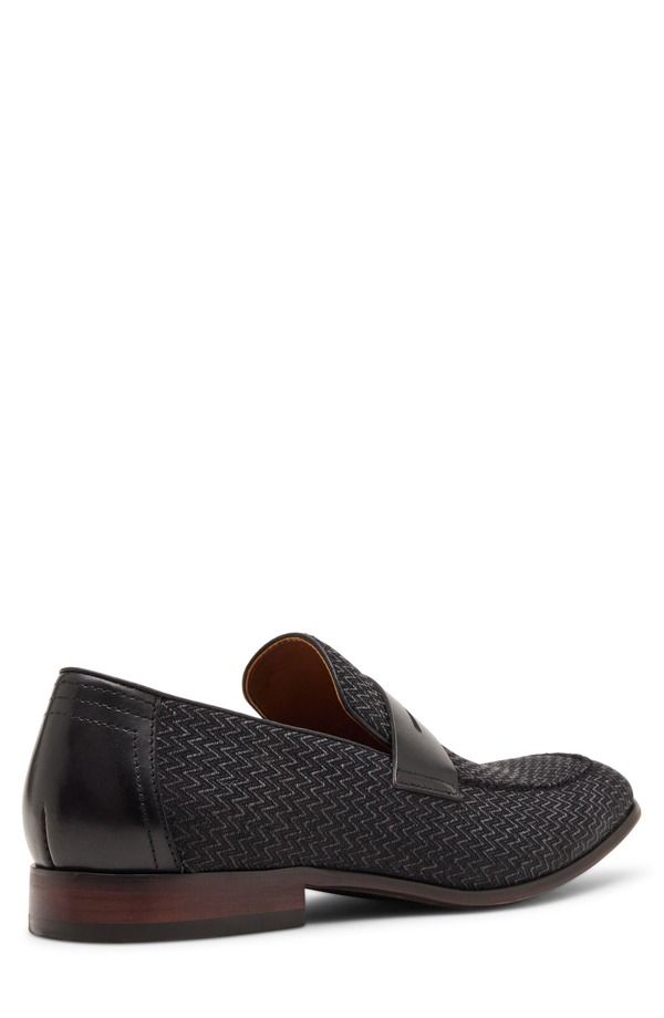 スティーブ マデン メンズ シューズ ローファー Steve Madden Jules Herringbone Penny Loafer Black Black ブラック