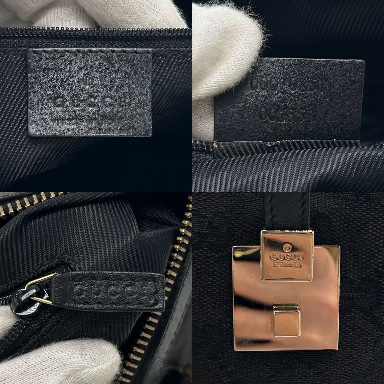 美品 GUCCI グッチ ミニボストンバッグ GGキャンバス ハンド トート