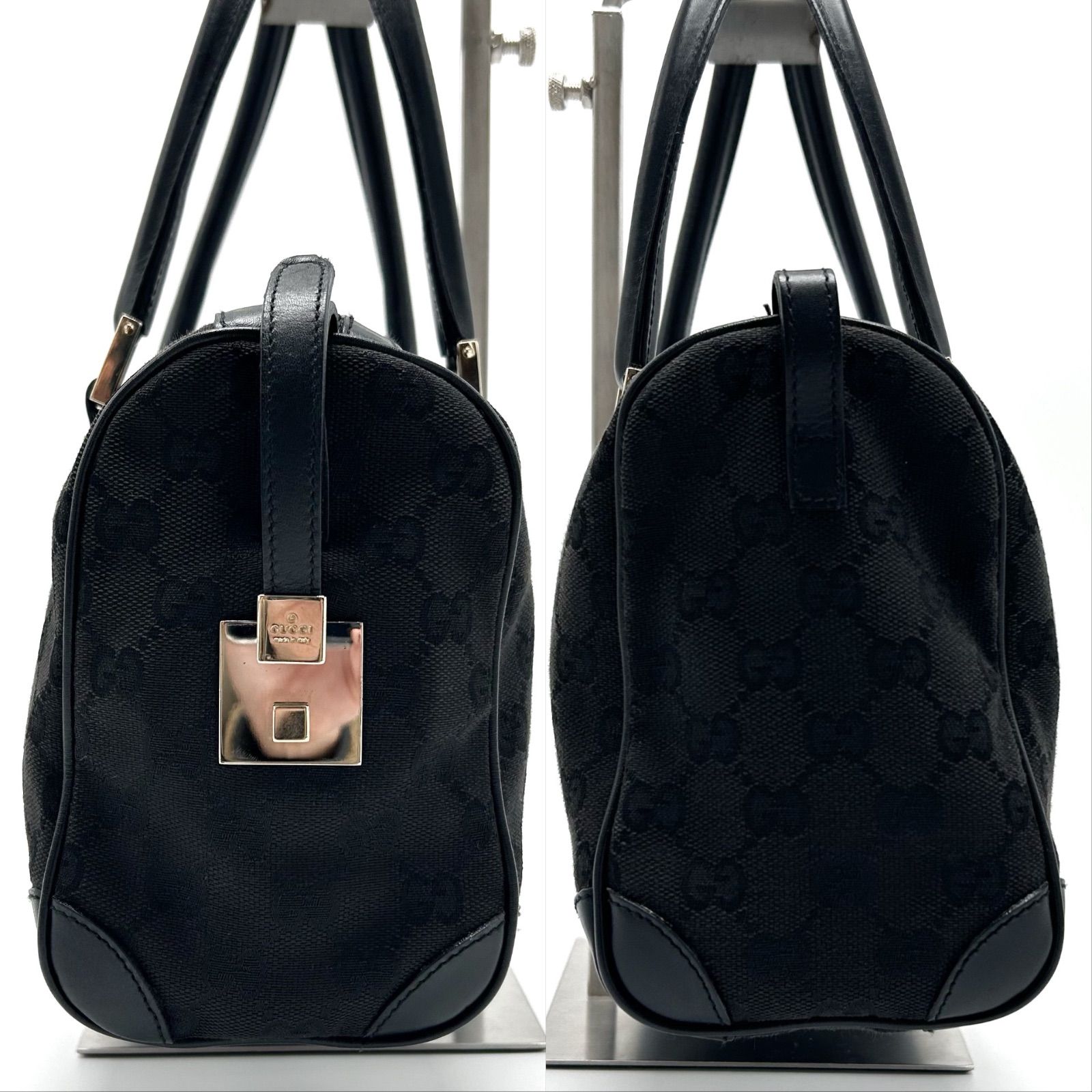 美品 GUCCI グッチ ミニボストンバッグ GGキャンバス ハンド トート