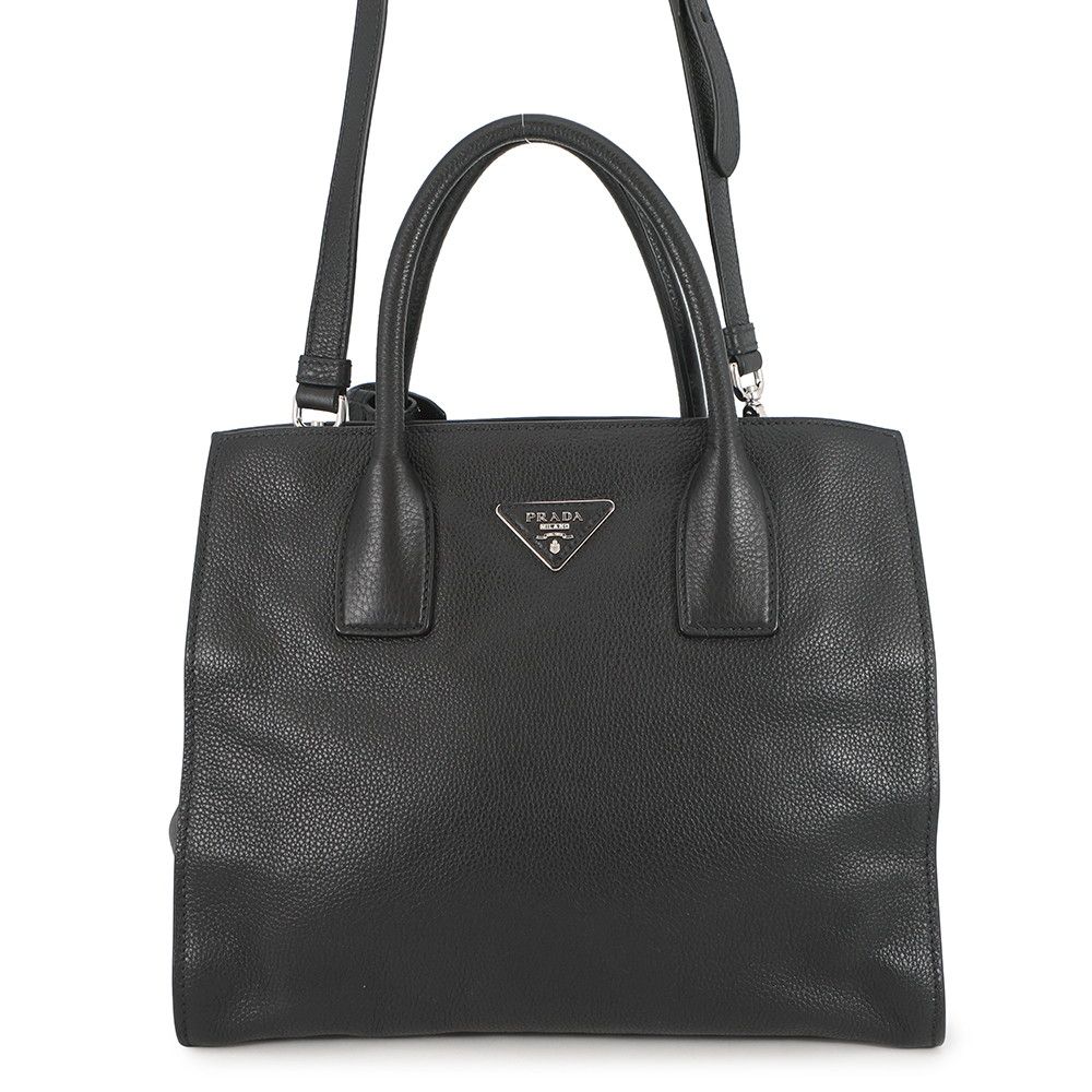 プラダ ハンドバッグ レザー KPB046 PRADA 2wayバッグ 黒 - メルカリ