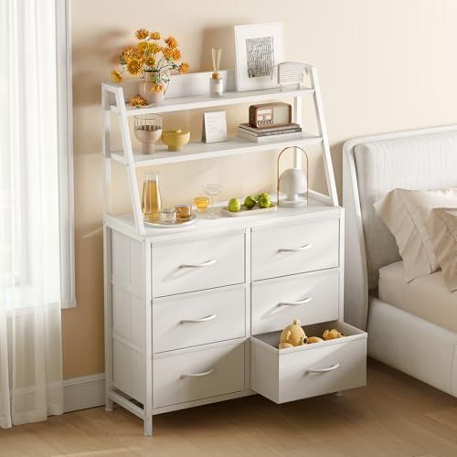 AODK 棚 収納 ラック付きチェスト タンス 大容量 幅80×奥行き30cm