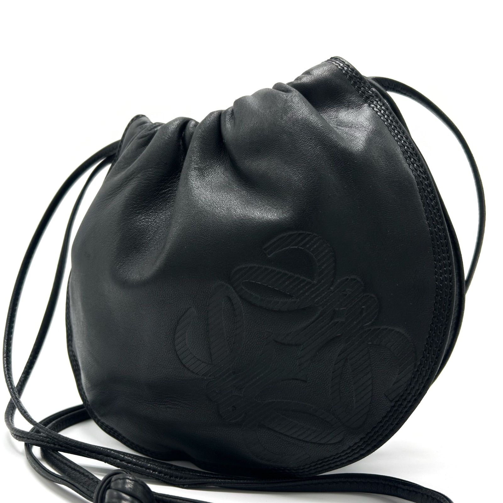 美品 LOEWE ロエベ アナグラム 巾着 ショルダーバッグ 肩掛け 斜めがけ