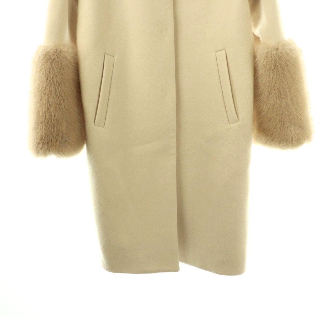 アニュアンス anuans 24AW ファートリムコクーンコート ロング F オフ