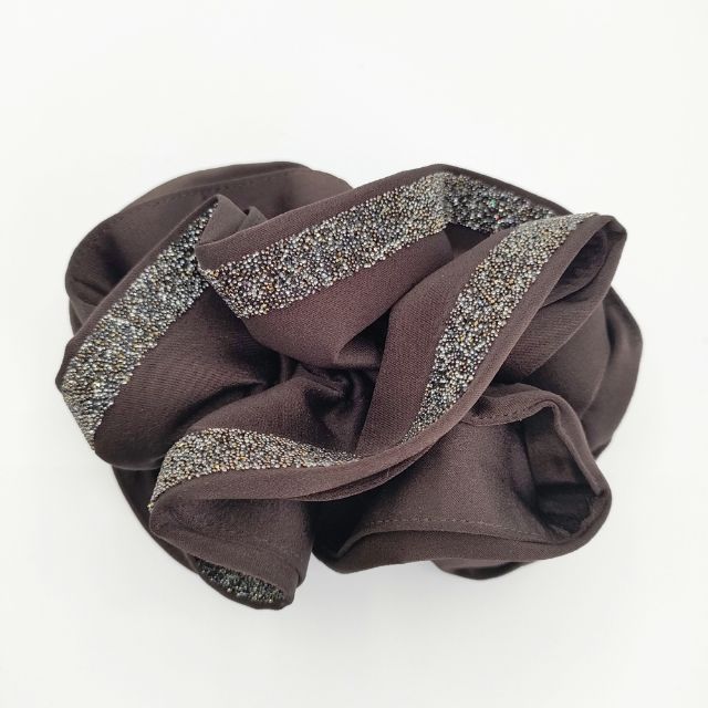 COMPLEX BIZ ダブルコーム シュシュ ヘアクリップ バレッタ ブラウン