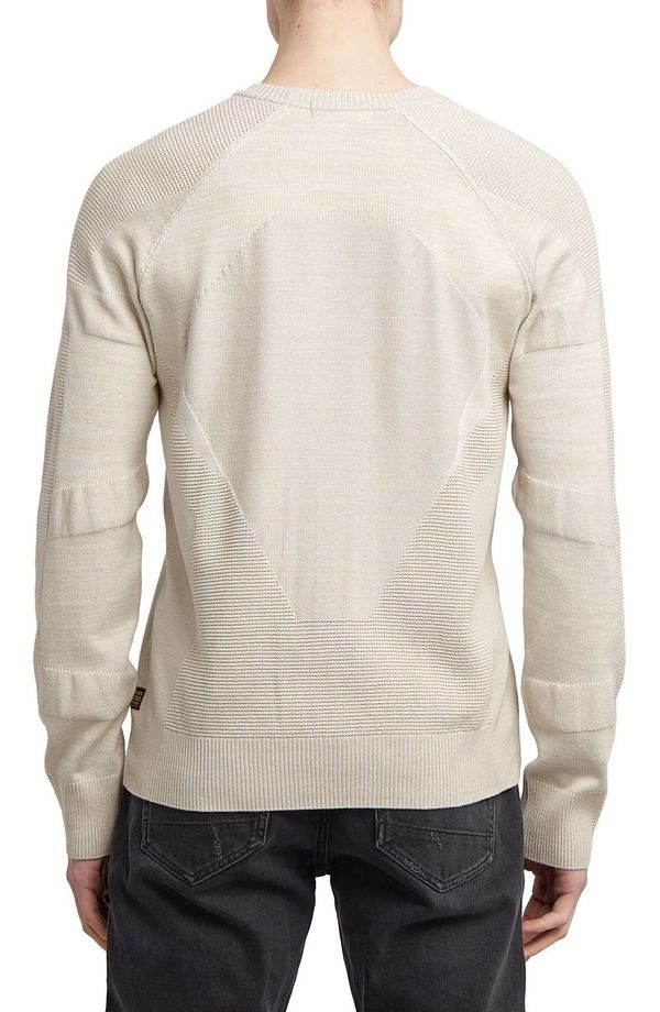 ジースター メンズ アウター パーカー・スウェット クルーネック セーター GSTAR 3D Biker Textureblock Crewneck Sweater White Bait Multi ホワイト