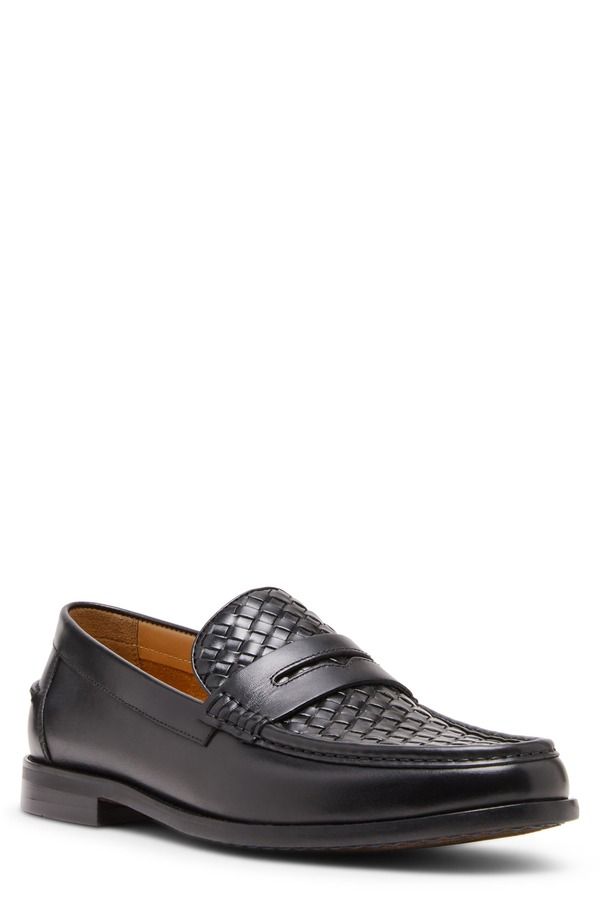 スティーブ マデン メンズ シューズ ローファー Steve Madden Aryton Woven Penny Loafer Black ブラック