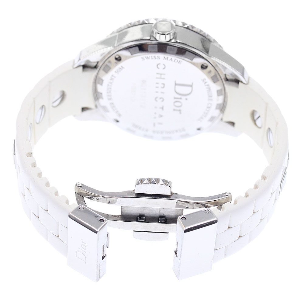 ディオール Dior CD113112 クリスタル ダイヤベゼル デイト クォーツ レディース _945304 ディオール Dior CD113112 クリスタル ダイヤベゼル デイト クォーツ