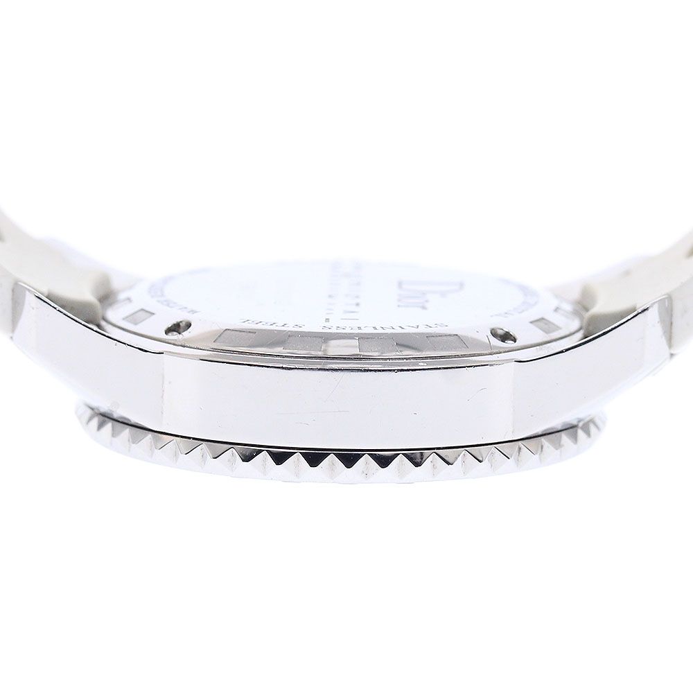 ディオール Dior CD113112 クリスタル ダイヤベゼル デイト クォーツ