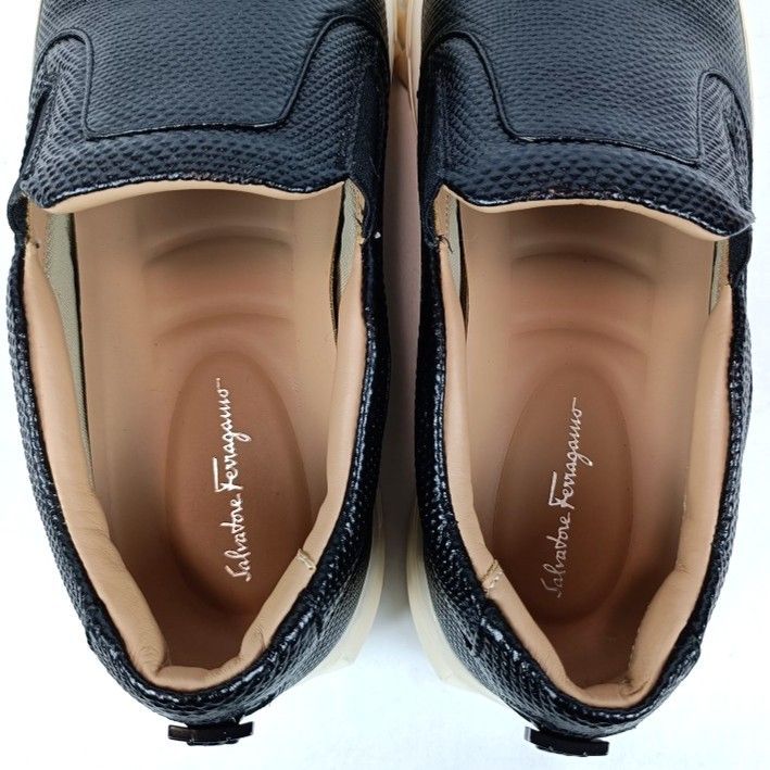 良品 Salvatore Ferragamo【7/24cm】レザースニーカー/靴*赤系 