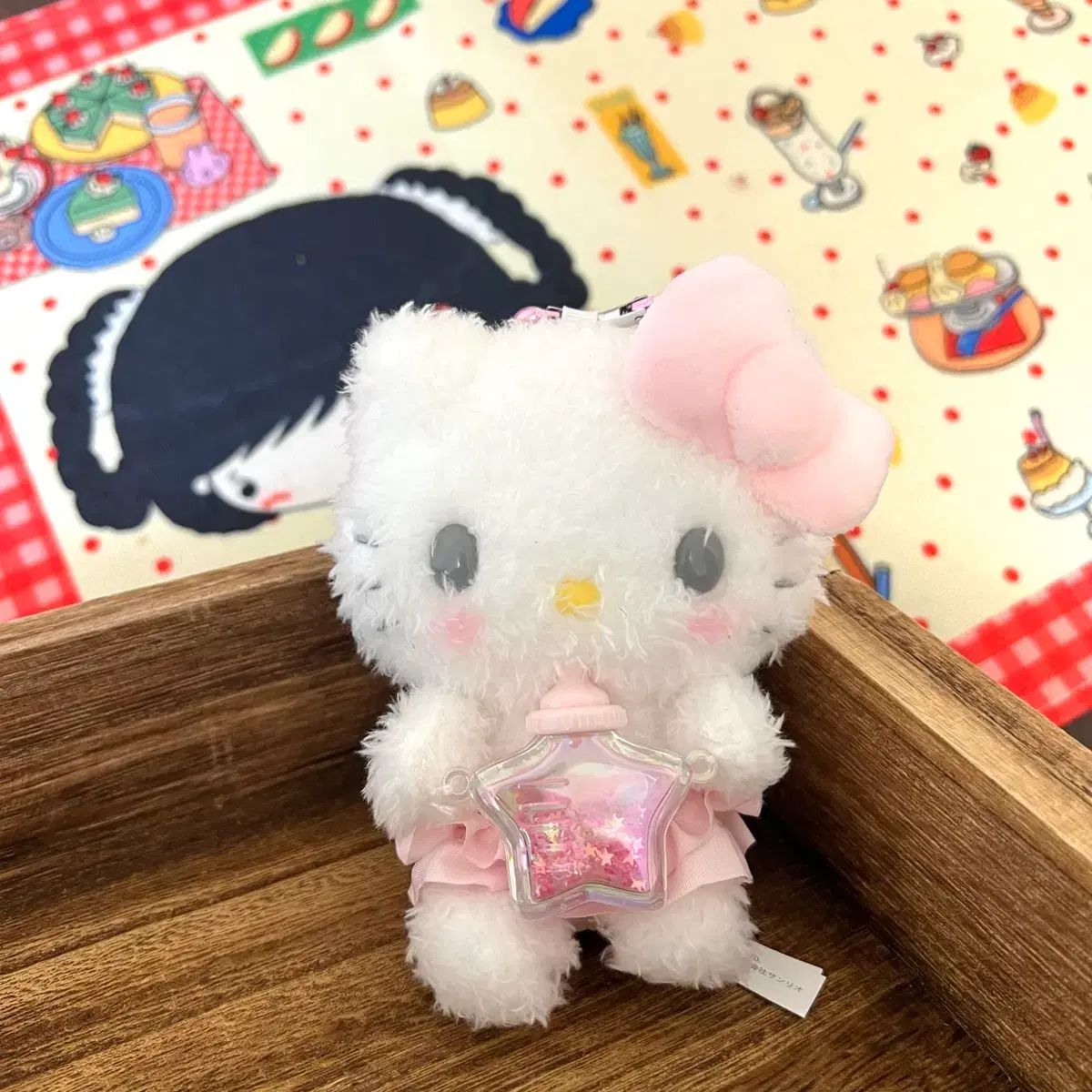 サンリオ ハローキティ ベイビー ボトル 星ラメ マスコット ぬいぐるみ キーホルダー