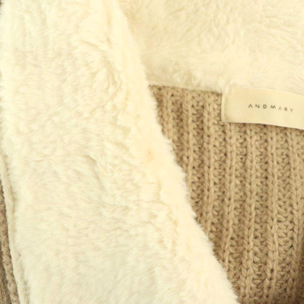 アンドマリー ANDMARY Mary logo zip tops ニットジャケット ブルゾン