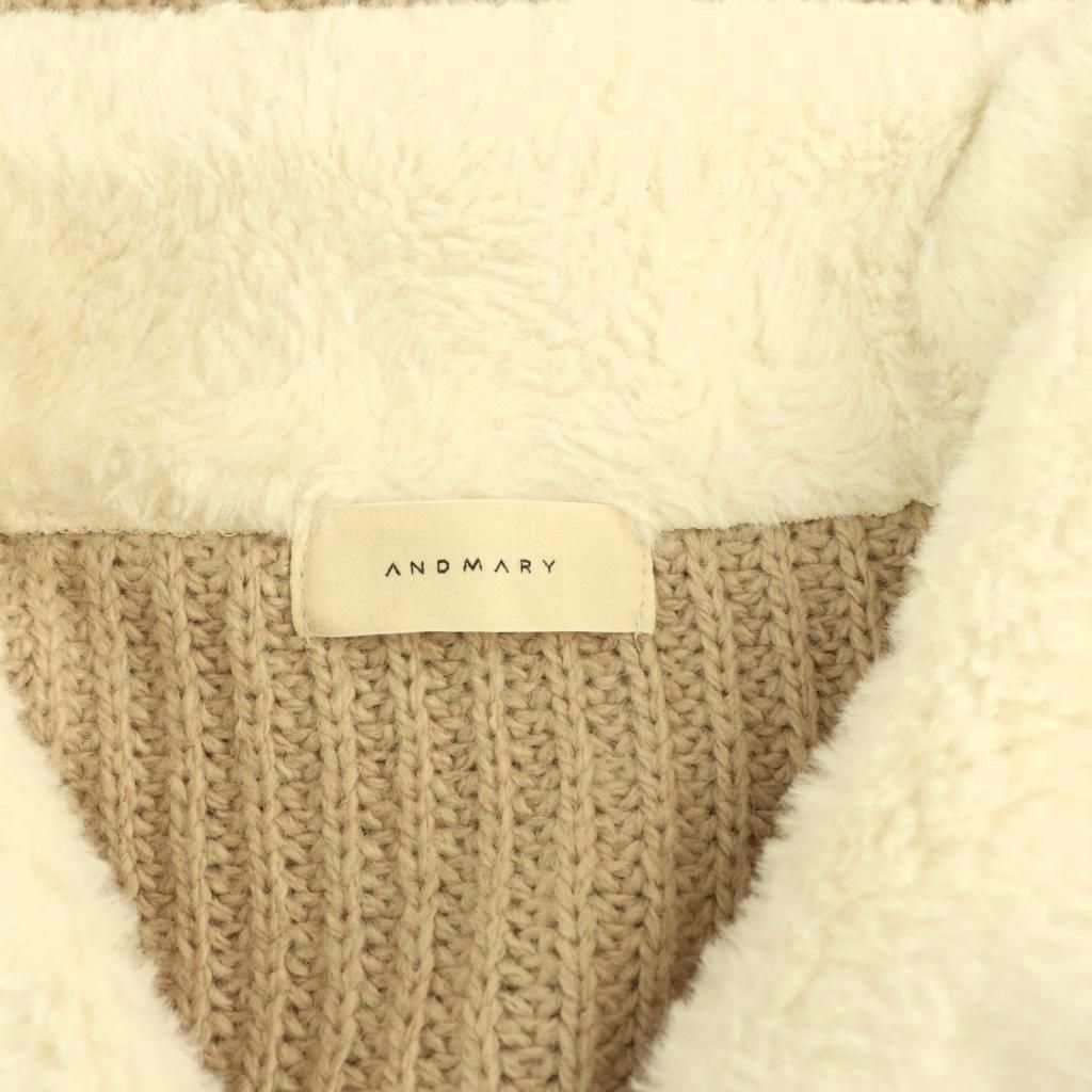 アンドマリー ANDMARY Mary logo zip tops ニットジャケット ブルゾン