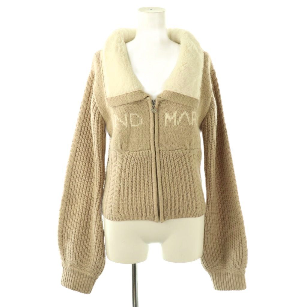 アンドマリー ANDMARY Mary logo zip tops ニットジャケット ブルゾン