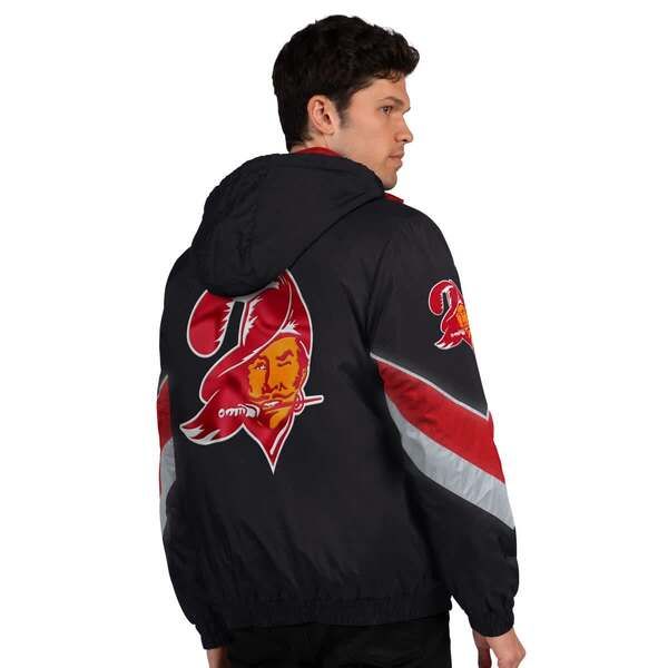 スターター メンズ アウター ジャケット・ブルゾン ヴィンテージ ロゴ パーカー Menstarter Black Tampa Bay Buccaneers Thursday Night Gridiron Vintage Logo FullZip Hoodie