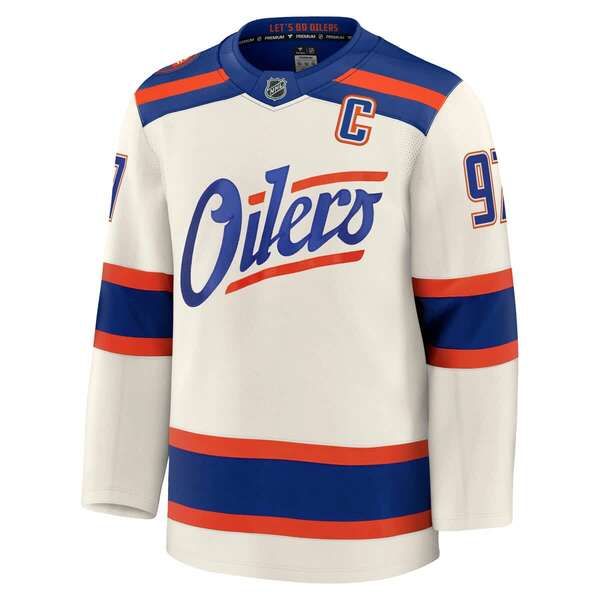 ファナティクス メンズ トップス シャツ ジャージー Mens Fanatics Connor McDavid Light Beigedmonton Oilers Alternate Premium Jersey Light Beige ベージュ