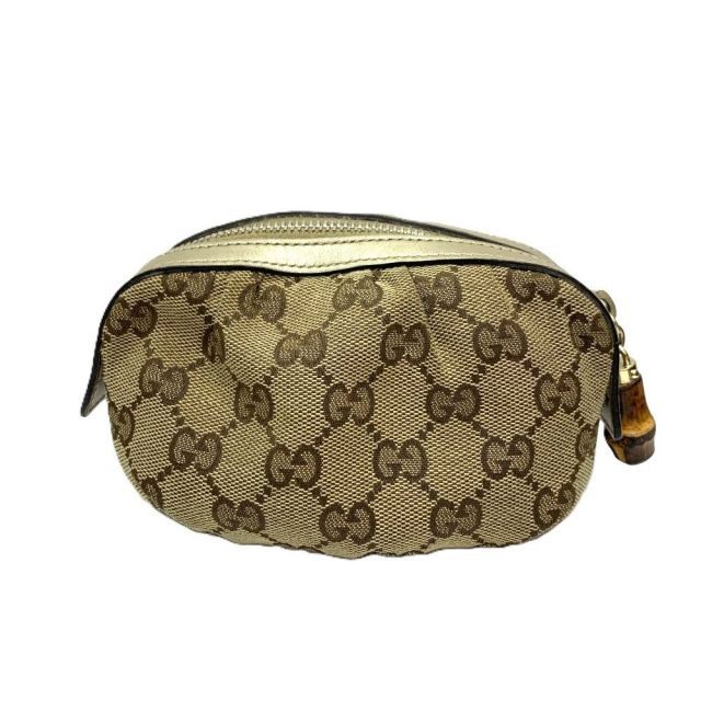 GUCCI(グッチ) GGキャンバス バンブー コスメポーチ 246174 ベージュ 