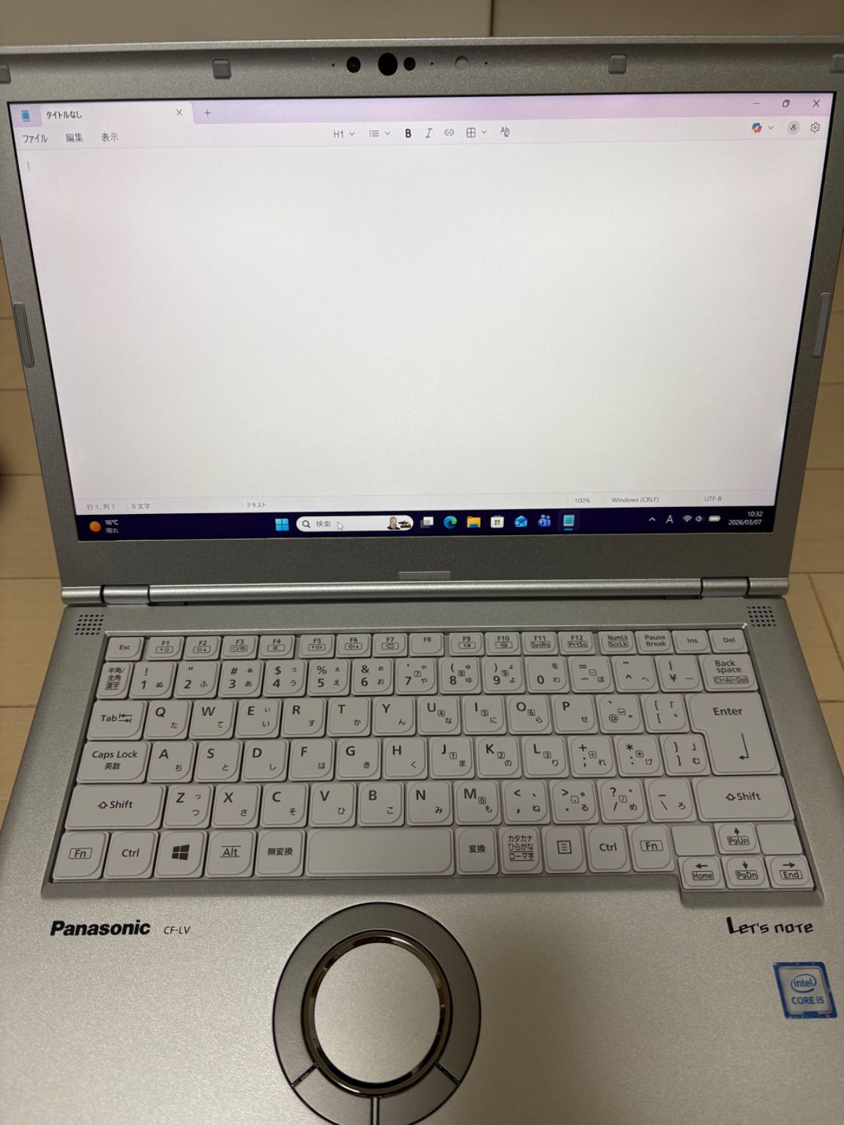 美品/累積480時間】Panasonic Let's note CF-LV8 Windows11 SSD256GB