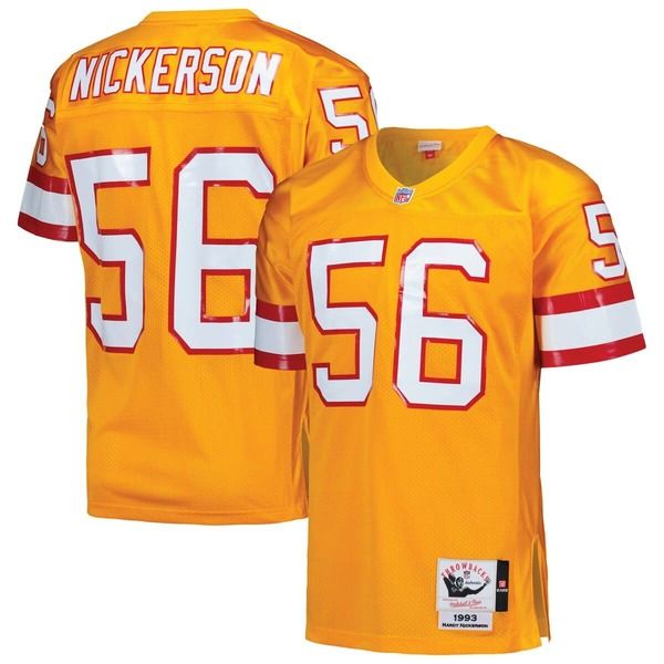 ミッチェルネス メンズ トップス シャツ ジャージー Mens Mitchell Ness Hardy Nickerson Orange Tampa Bay Buccaneers 1993 Authentic Throwback Retired Player