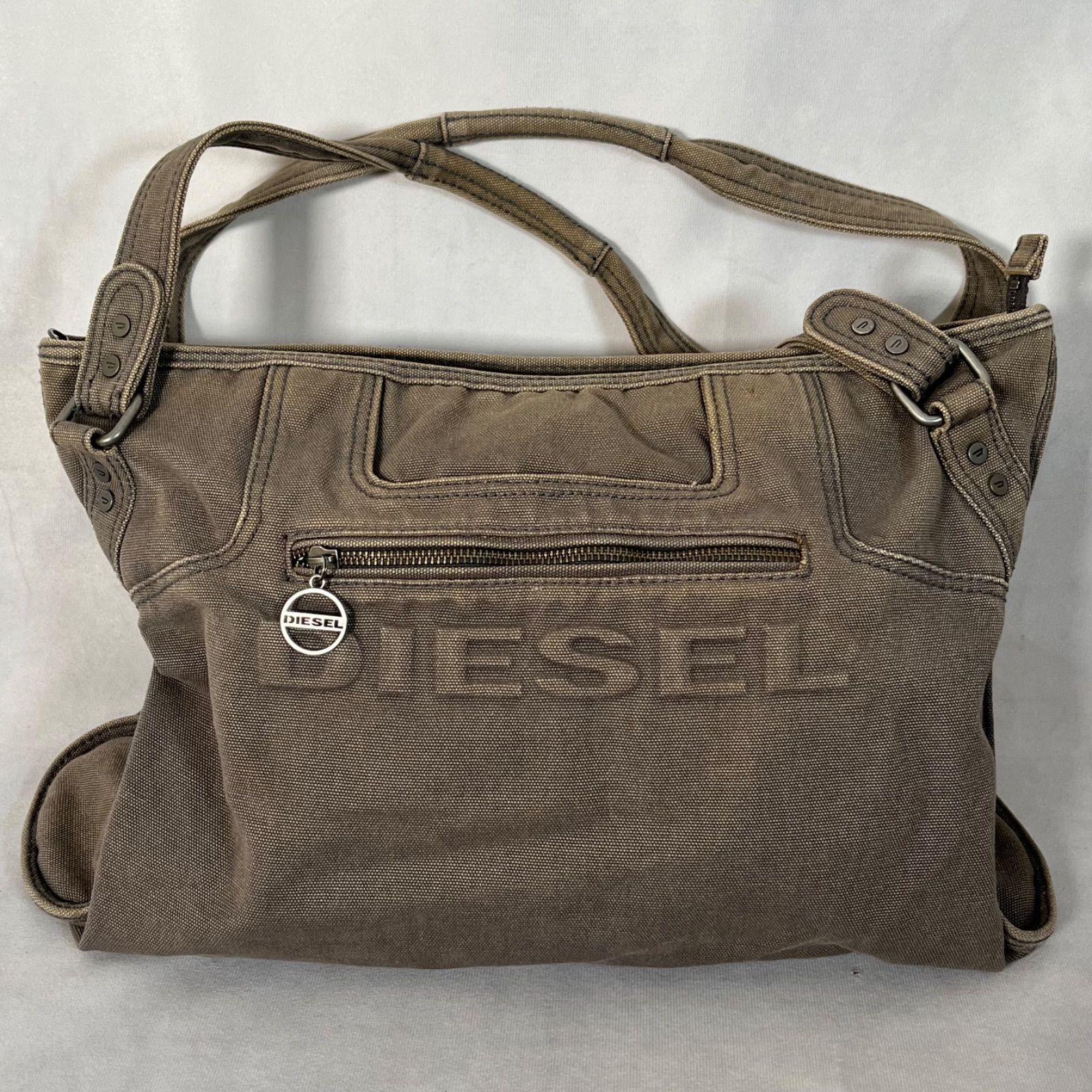 管2602-257】DIESEL ディーゼル エンボスロゴ トートバッグ