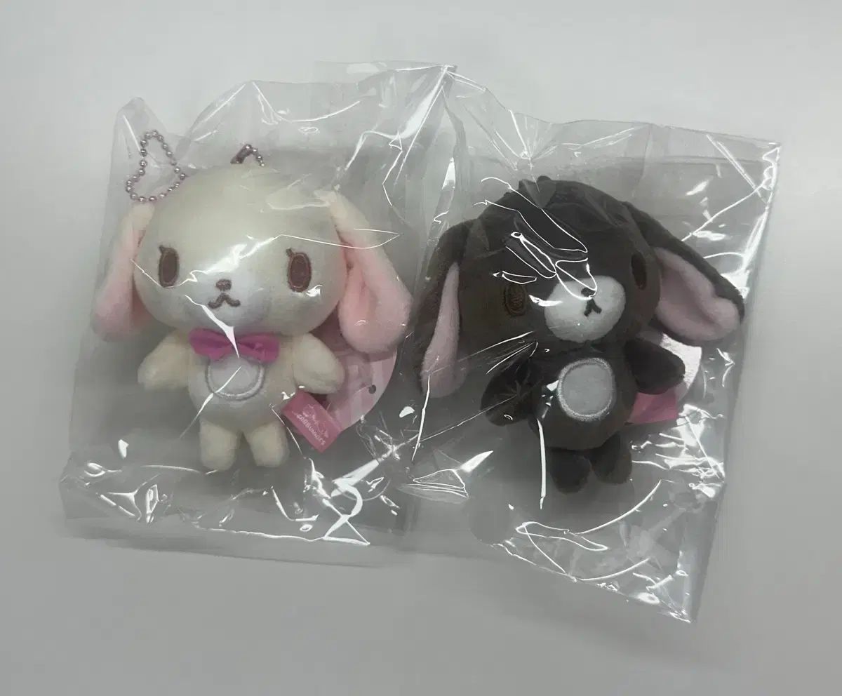 シュガーバニーズ シロウサ クロウサ マスコットキーホルダー