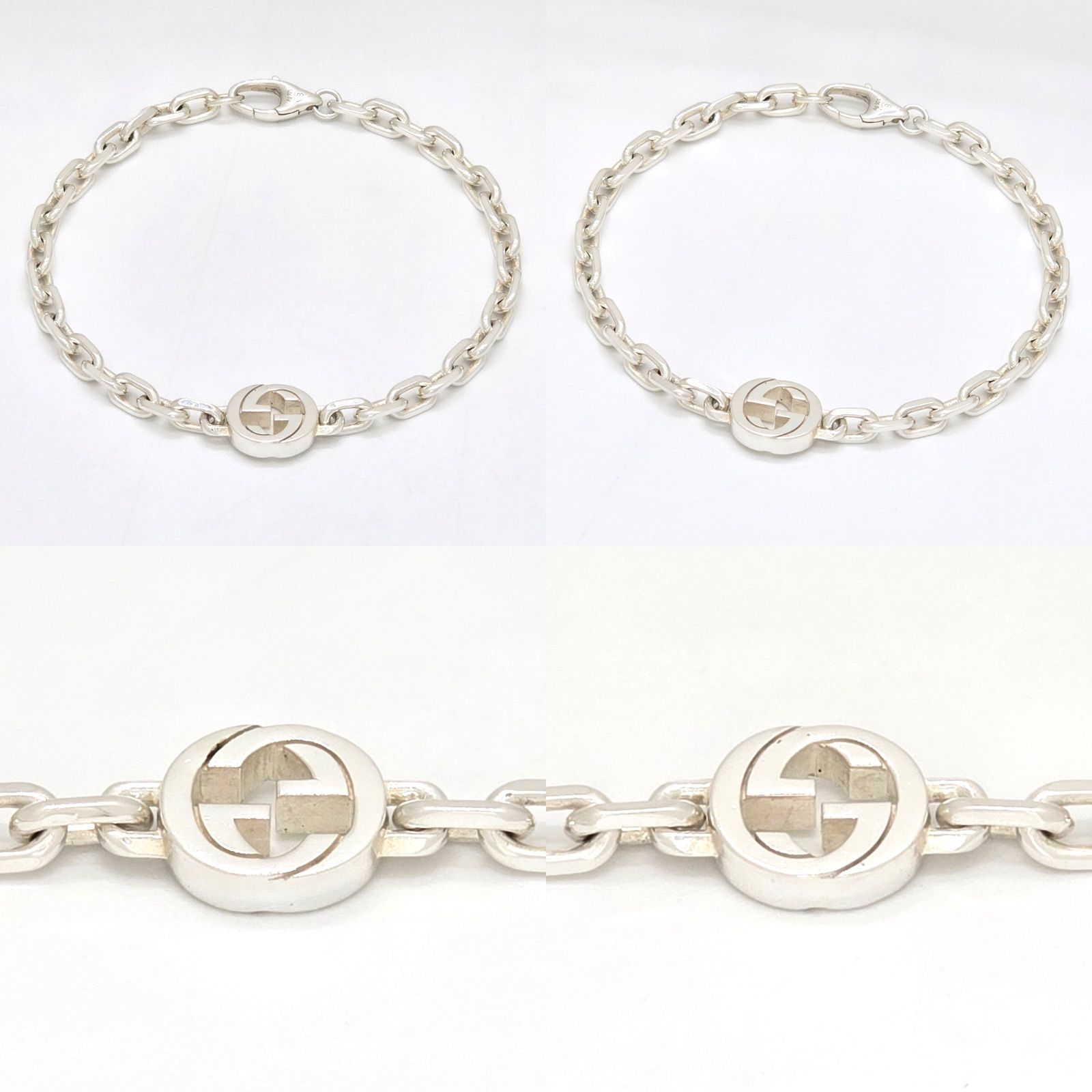 GUCCI グッチ ‎796351 インターロッキング チェーン ブレスレット 18 
