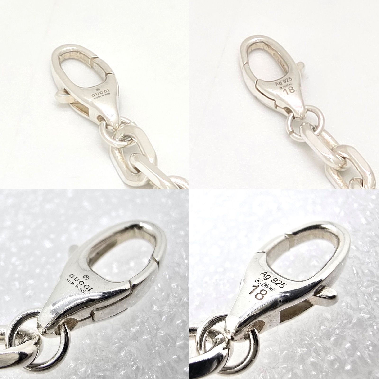 GUCCI グッチ ‎796351 インターロッキング チェーン ブレスレット 18