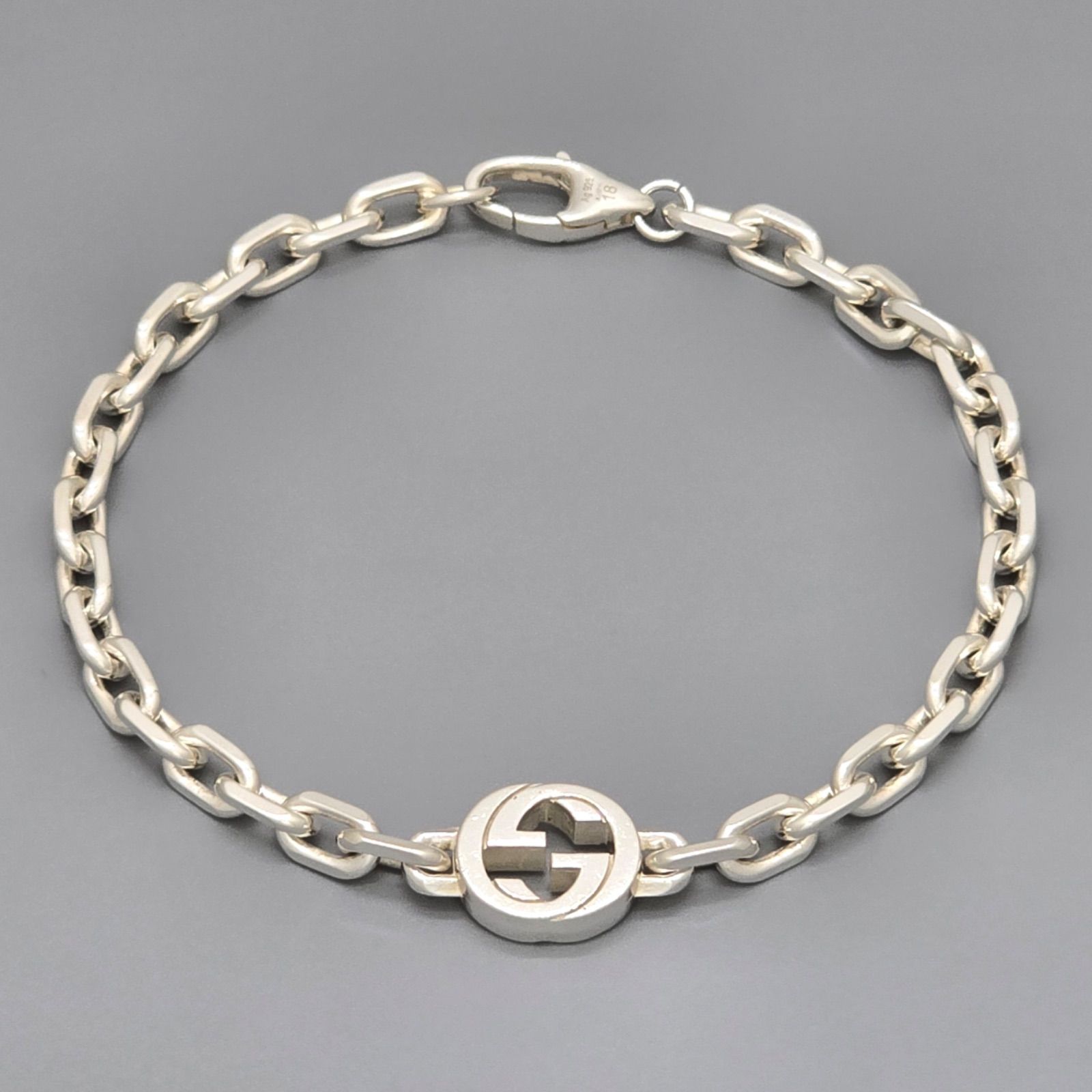GUCCI グッチ ‎796351 インターロッキング チェーン ブレスレット 18 
