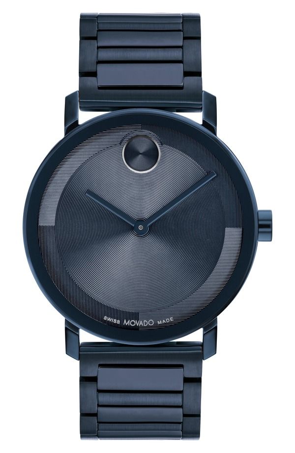 モバド メンズ アクセサリー 腕時計 Movado Bold Evolution 20 Bracelet Watch 40mm Blue ブルー