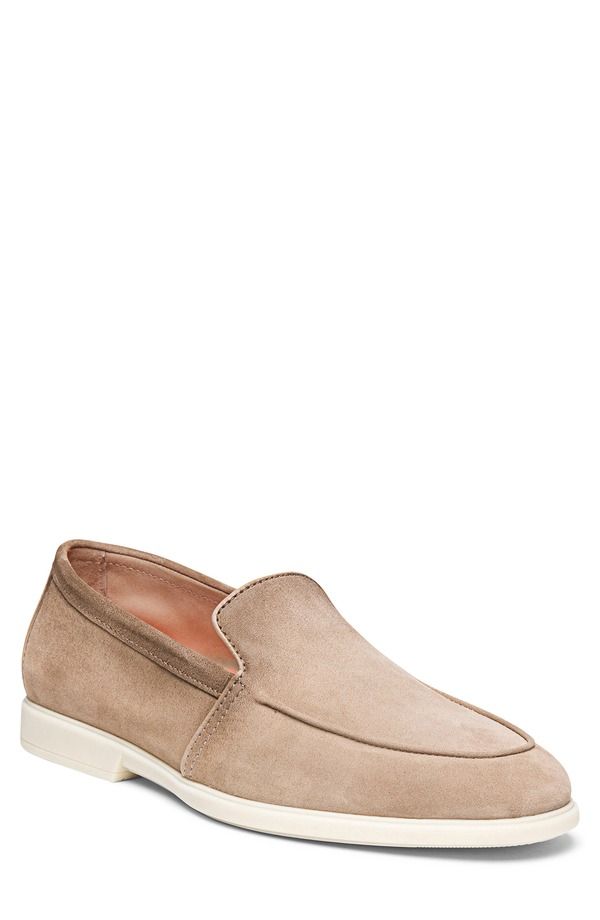 Santoni Santoni Beige Suede Loafers