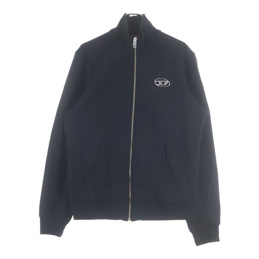 DIESEL (ディーゼル) S-GINNI-ZIP-OD Dロゴ ジップアップ スウェットシャツ ブラック A11439