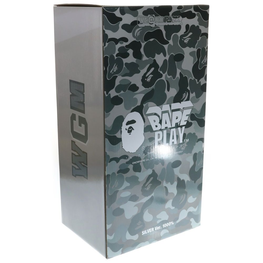 BAPE☆ カモシャーク シルバー ベアブリック キューブリック メディコムトイ MEDICOM TOY (メディコムトイ) ×BAPE BE@RBRICK CAMO SHARK SILVER