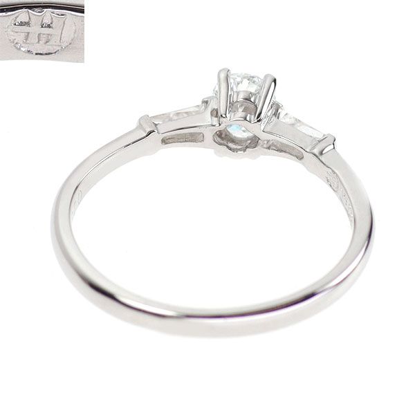 平和堂貿易 Pt950 オーバルカット ダイヤモンド リング 0.285ct D VS2 