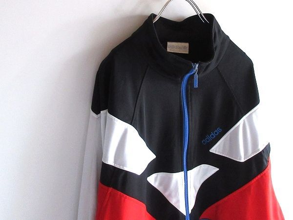 希少 90sビンテージ adidas アディダス ロゴ刺繍 カラー切替