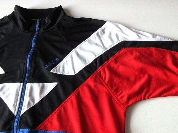 希少 90sビンテージ adidas アディダス ロゴ刺繍 カラー切替