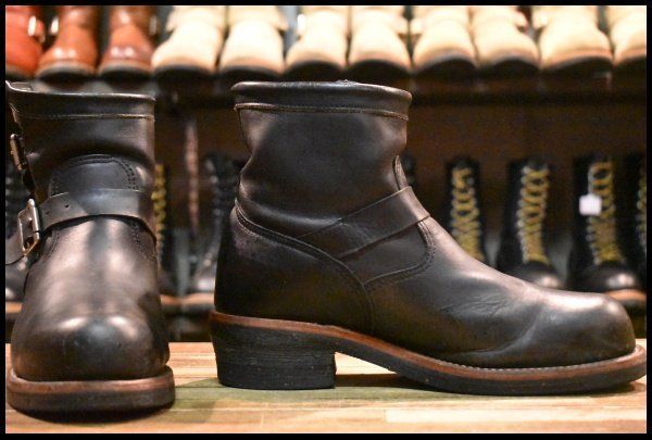 8.5E 良品 黒タグ】Chippewa チペワ 1901M10 ショートエンジニア