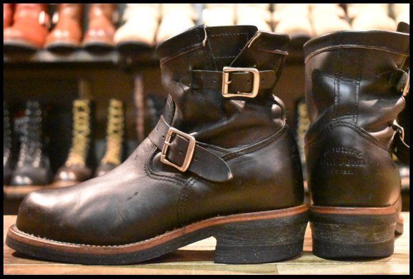 8.5E 良品 黒タグ】Chippewa チペワ 1901M10 ショートエンジニア
