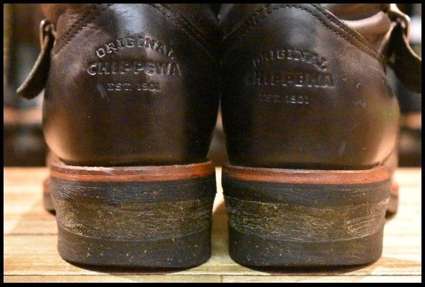 8.5E 良品 黒タグ】Chippewa チペワ 1901M10 ショートエンジニア